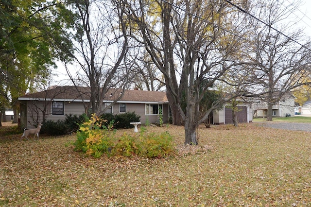 exterior space featuring a front lawn