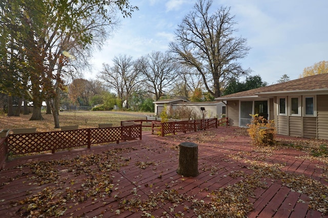 view of wooden deck