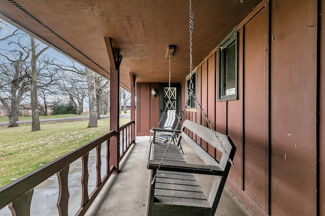 balcony with covered porch