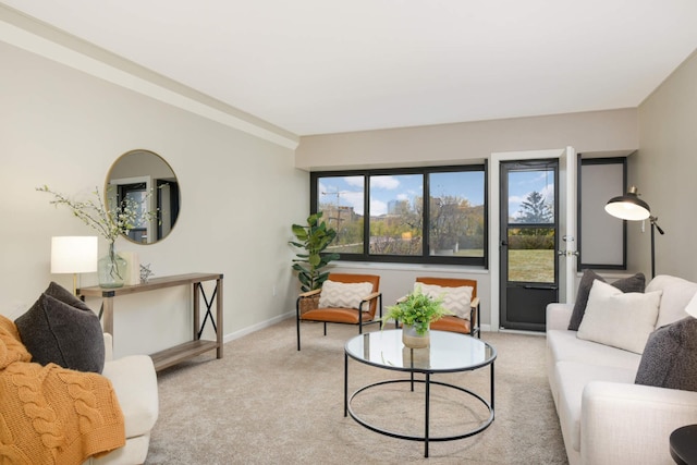 view of carpeted living room