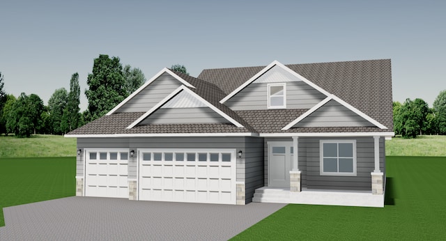12909 Xylite St NE, Blaine, MN 55449 - view of front facade featuring a garage, driveway, and a front lawn