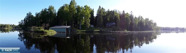 water view featuring a view of trees
