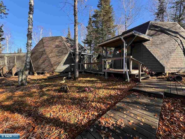 exterior space featuring a deck