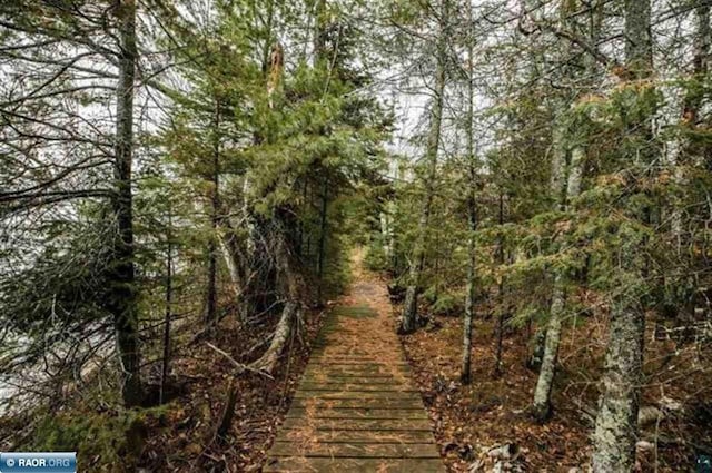 view of landscape featuring a view of trees