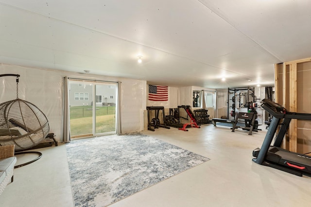 view of workout room