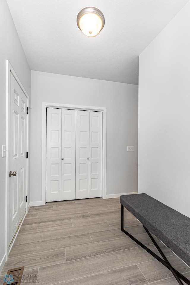 interior space with light wood-type flooring