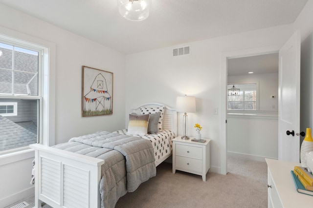 view of carpeted bedroom