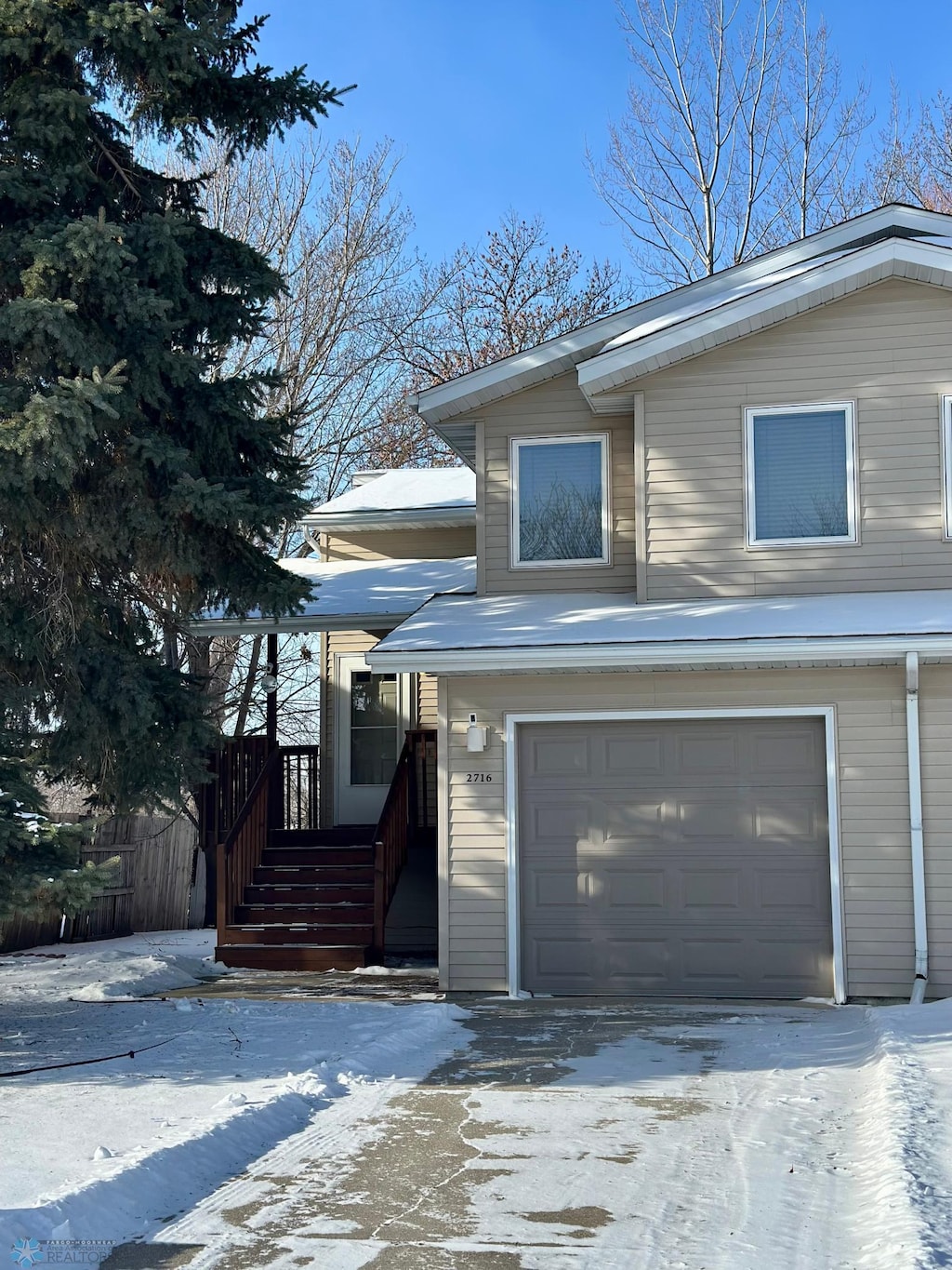 view of front of home featuring a garage