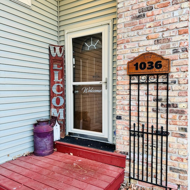 view of doorway to property