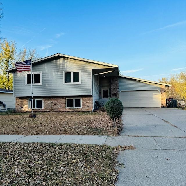 tri-level home with a garage