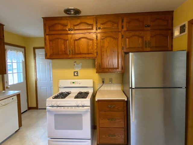 kitchen featuring white appliances