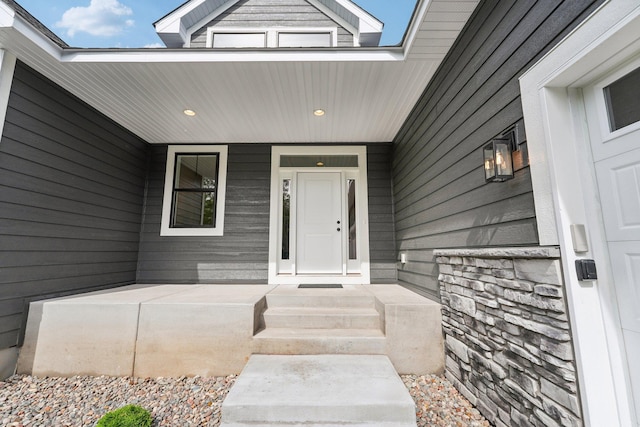 view of doorway to property