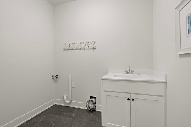 bathroom featuring tile patterned floors and vanity