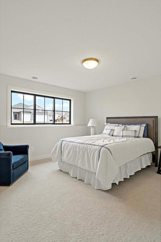 bedroom featuring carpet