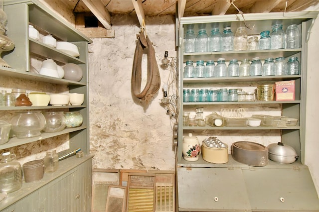 view of storage area