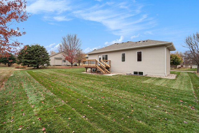 exterior space featuring a wooden deck