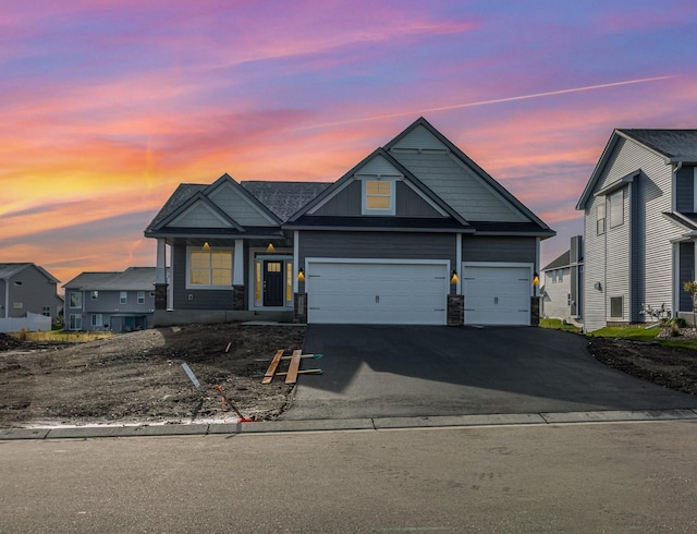 view of front of home featuring a garage