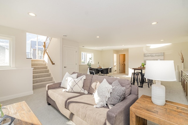 view of carpeted living room