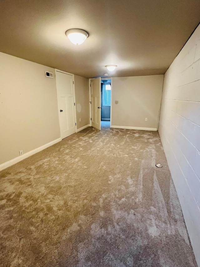 view of carpeted empty room