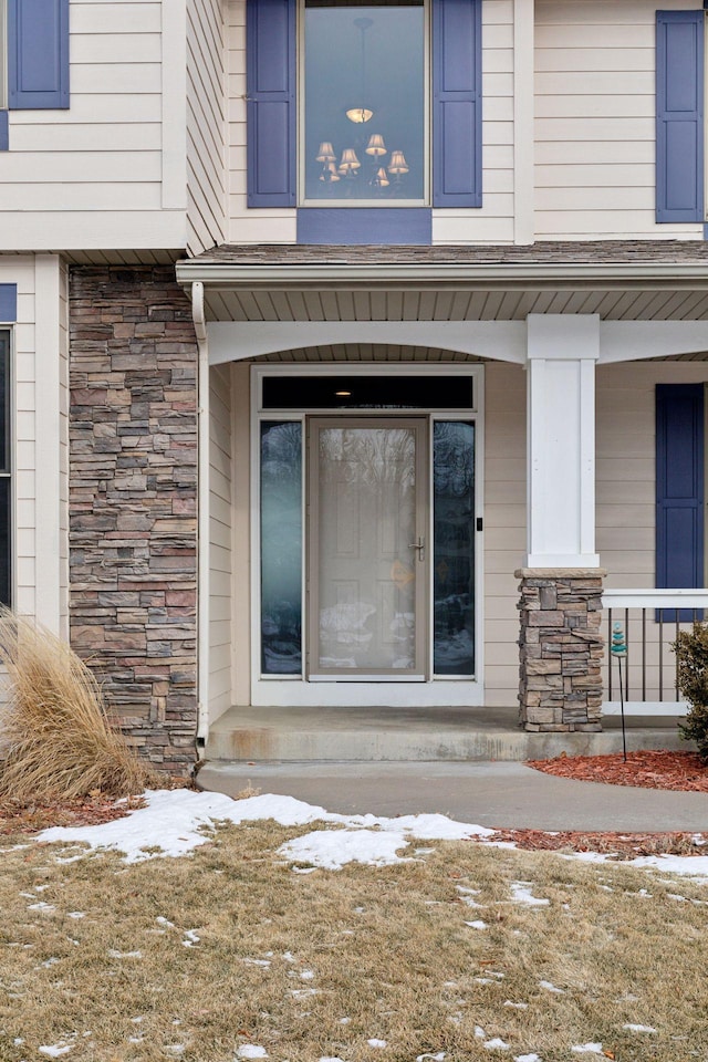 view of exterior entry