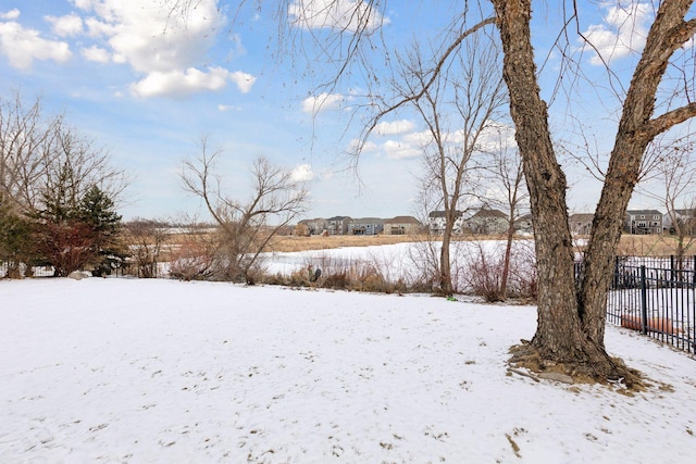 view of snowy yard