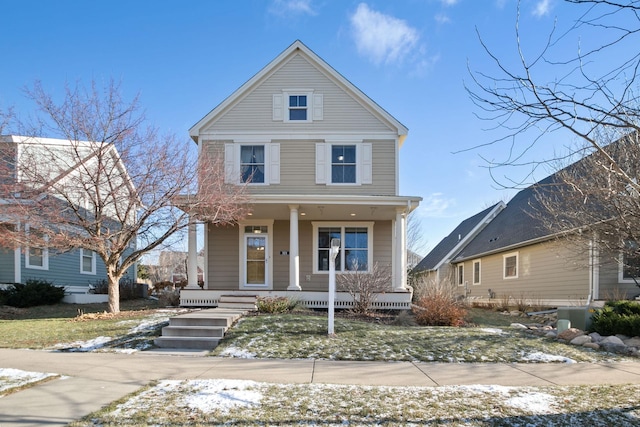 front of property with a porch