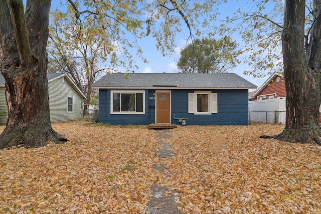 view of single story home