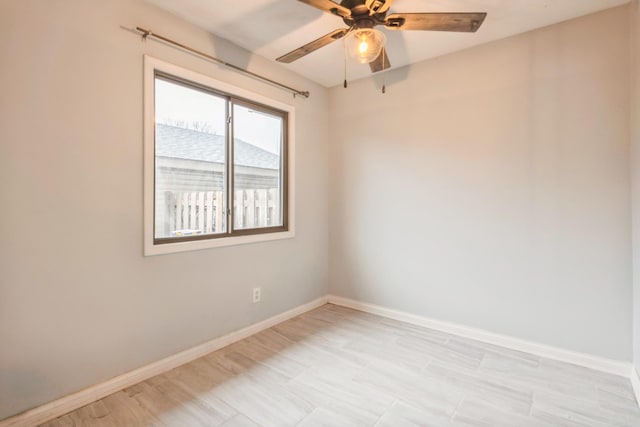 unfurnished room featuring ceiling fan