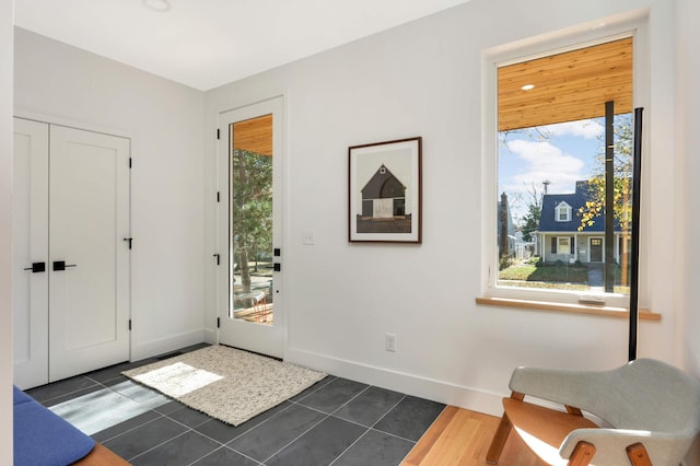 tiled foyer entrance with plenty of natural light