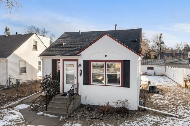 bungalow-style home featuring central AC