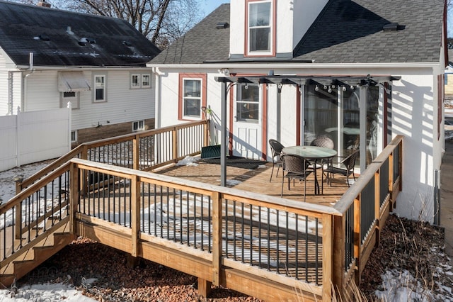 view of wooden terrace