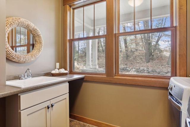 bathroom featuring vanity