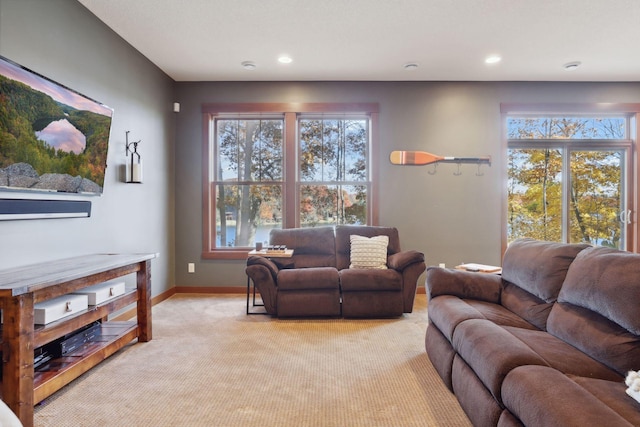 view of carpeted living room