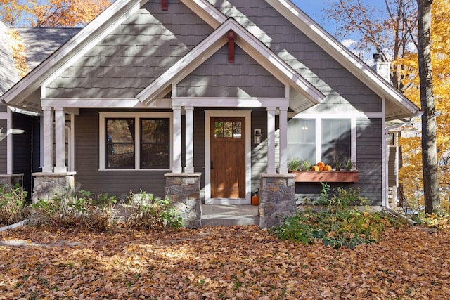 view of front of home featuring a porch