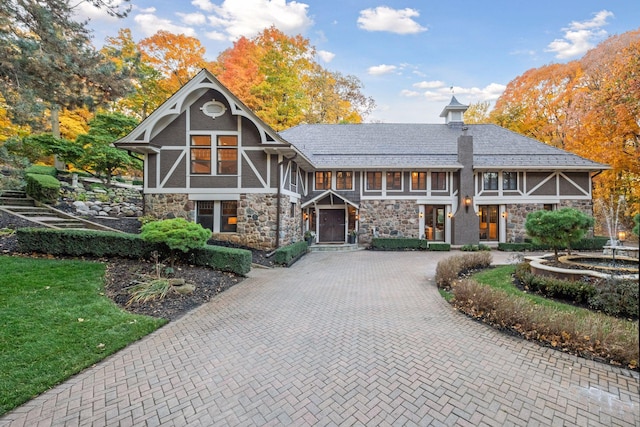 view of tudor home