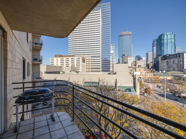 balcony with area for grilling