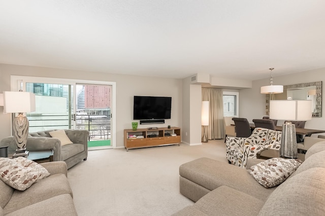 view of carpeted living room