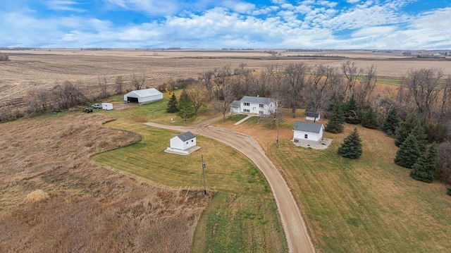 aerial view featuring a rural view