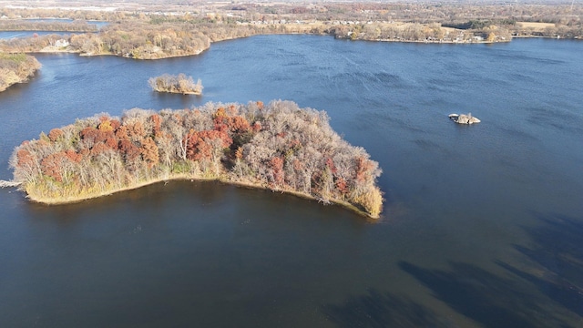 16568 Maplewood Rd, Wakefield Twp, MN 56320 - aerial view of a nearby body of water and a heavily wooded area