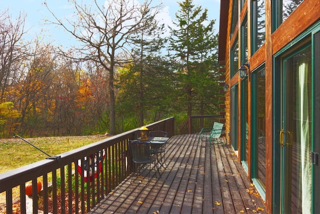 view of wooden deck