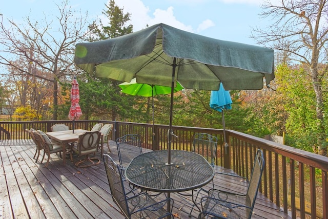 view of wooden terrace