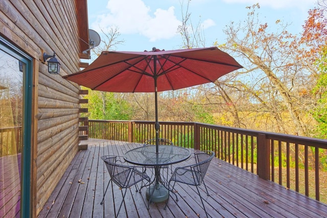 view of wooden deck