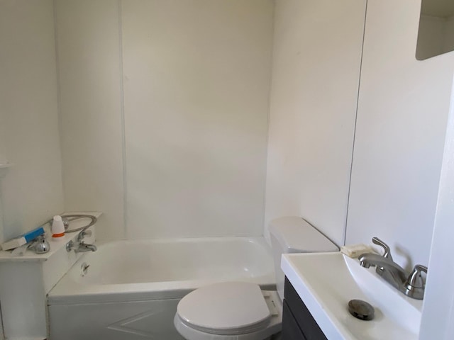 full bath with toilet and vanity
