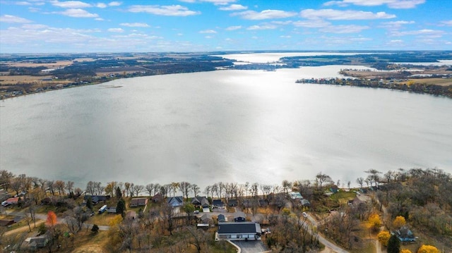 11470 Forada Beach Rd SE, Alexandria, MN 56308 - birds eye view of property with a water view and a residential view