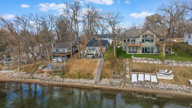 11470 Forada Beach Rd SE, Alexandria, MN 56308 - bird's eye view with a water view and a residential view