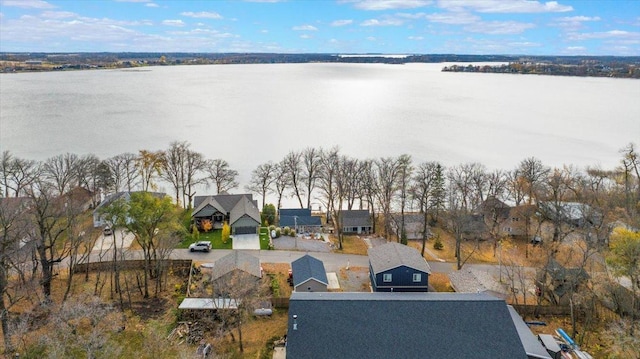 11470 Forada Beach Rd SE, Alexandria, MN 56308 - bird's eye view with a water view and a residential view