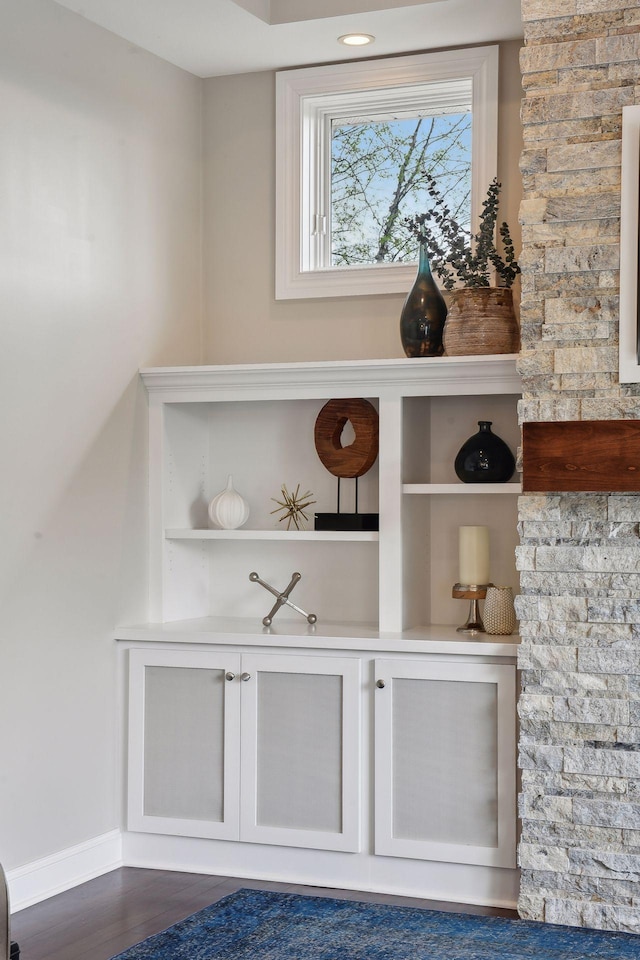 interior space with wood finished floors