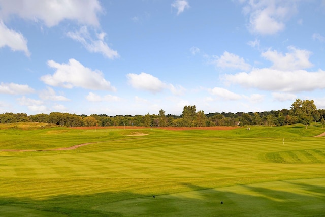 view of community with view of golf course