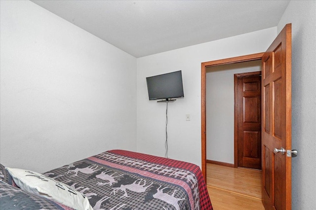 bedroom featuring light hardwood / wood-style flooring