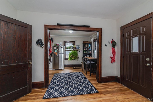 entryway featuring light wood-type flooring